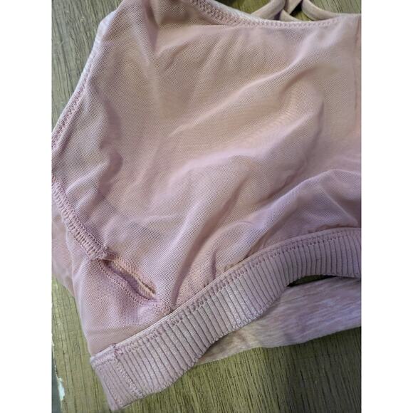 Victoria Secret Bralette Large Bra Strappy Cross Back Pull On Padded Pink - Picture 3 of 5